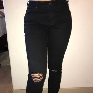Pacsun High-rise, distressed, skinny jeans